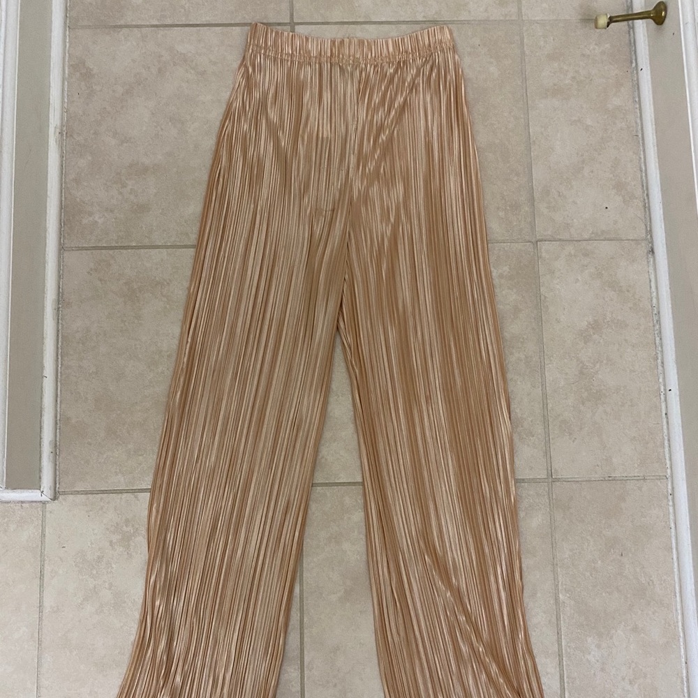 GOLD ROMPER PANTS